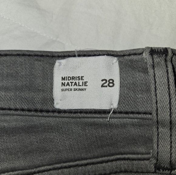 Hudson - Midrise Natalie super skinny jeans - gray size 28 - Picture 5 of 5